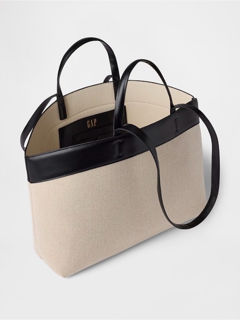Gap East-West Canvas Tote Bag with Black Trim